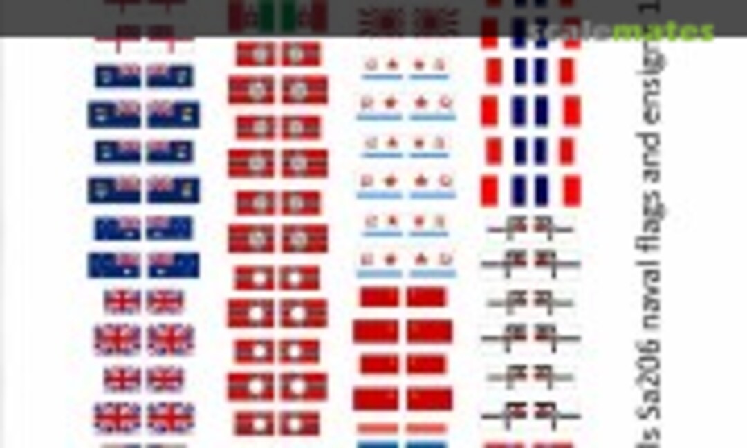 1:350 Naval flags and ensigns 1914-1945 1/350 (Starling Models STA206)