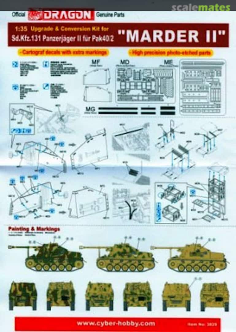Boxart Sd.Kfz.131 Panzerjäger II für Pak 40/2 Marder II 3829 Cyber Hobby Boxart Sd.Kfz.131 Panzerjäger II für Pak 40/2 Marder II 3829 Cyber Hobby