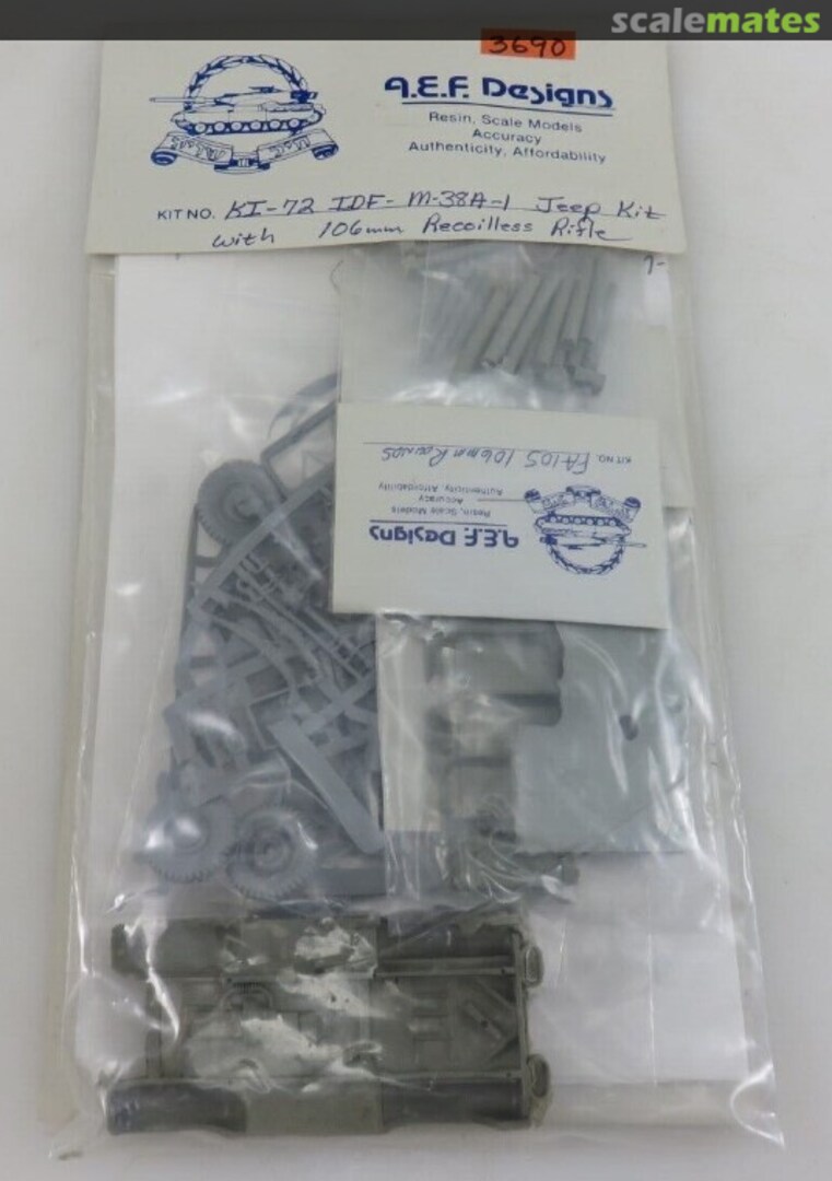 Boxart IDF M-38A-1 with 106 Recoilless Rifle KI-72 A.E.F. Designs Boxart IDF M-38A-1 with 106 Recoilless Rifle KI-72 A.E.F. Designs