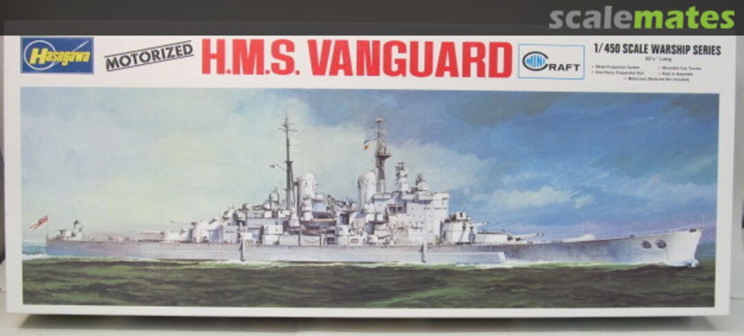 Boxart H.M.S. Vanguard A-10:800 Minicraft Hasegawa
