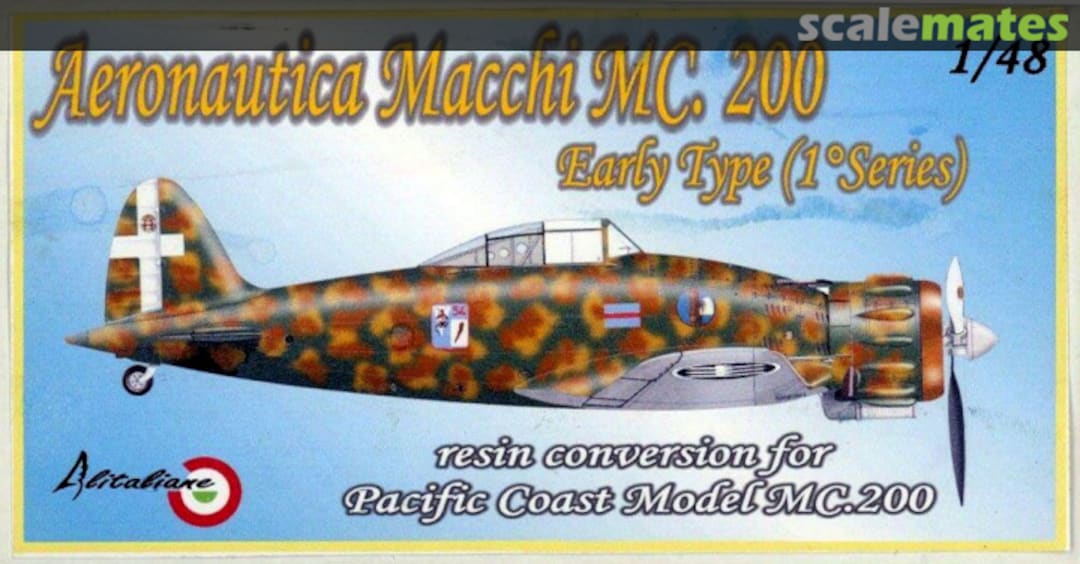Boxart Aeronautica Macchi MC.200 Early Type (1o Series) AIC48004 Alitaliane Boxart Aeronautica Macchi MC.200 Early Type (1o Series) AIC48004 Alitaliane