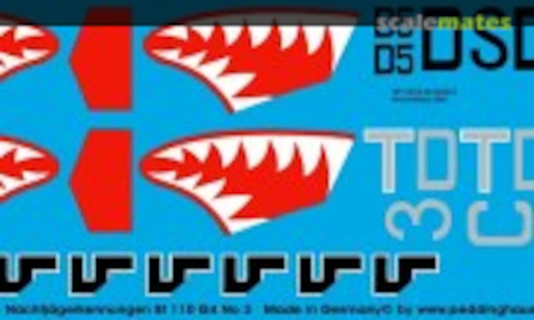 1:32 Bf 110 Nightfighter with Sharkmouth (Peddinghaus-Decals 2043) 2043