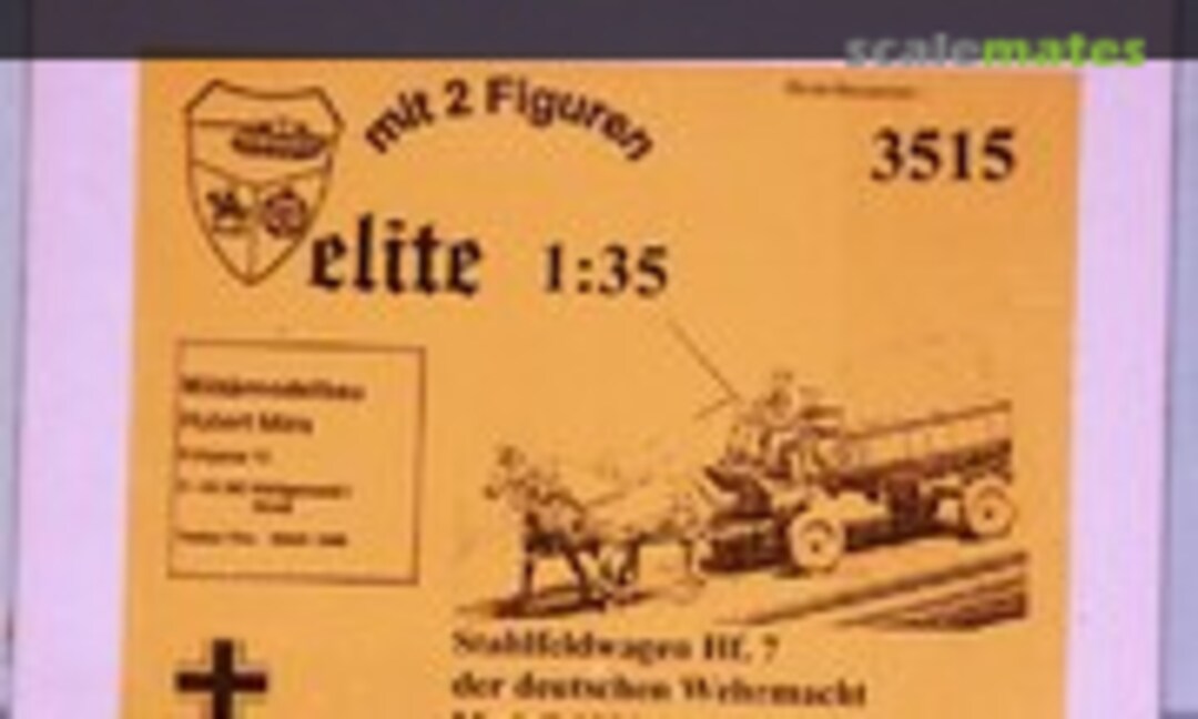 1:35 Stahlfeldwagen Hf.7 der deutschen Wehrmacht modell 1939 mit 2 Figuren (Elite Modell 3515) 3515