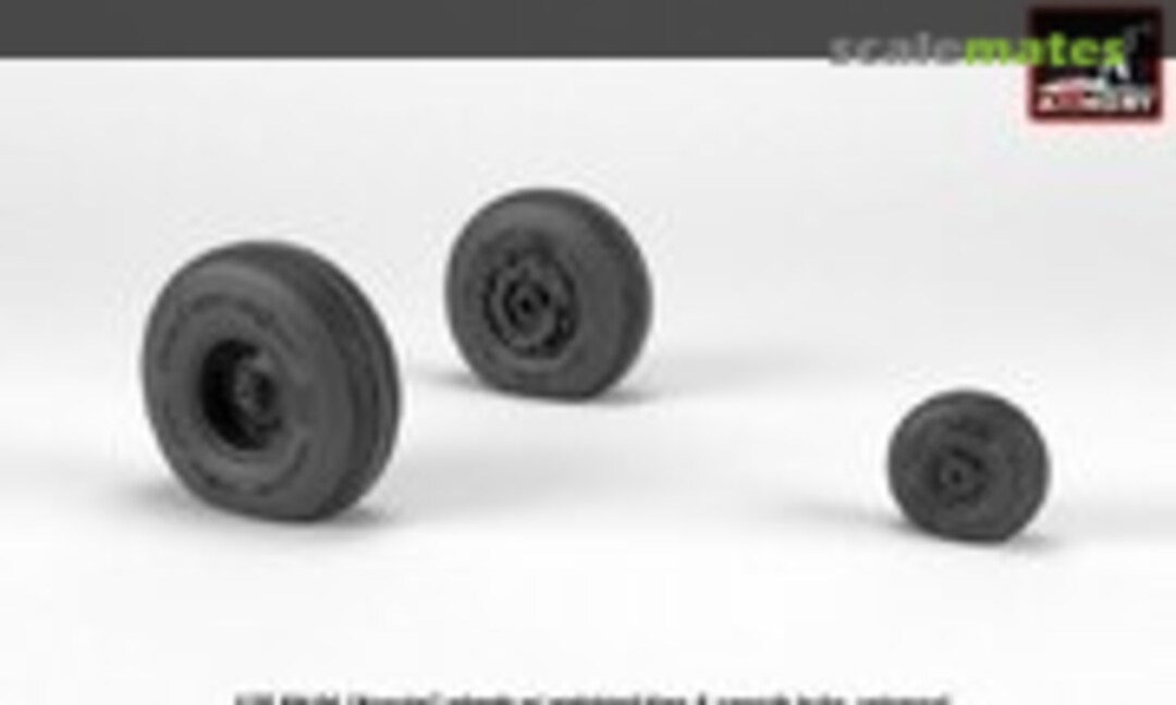 1:35 AH-64 Apache wheels w/ weighted tires, smooth hubs (Armory AW35304) AW35304