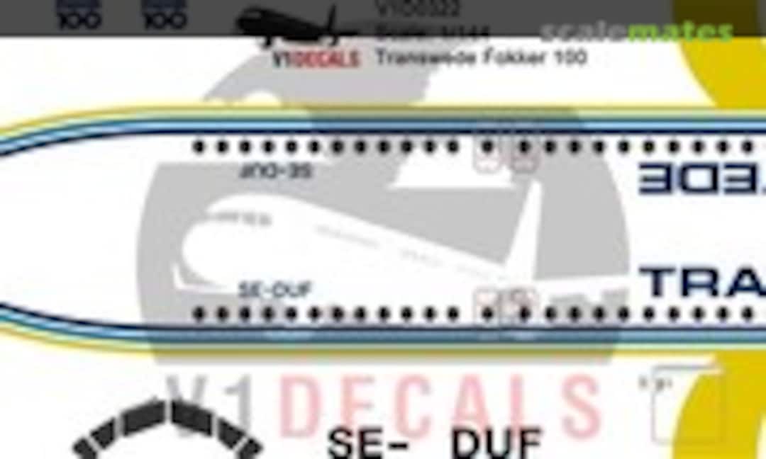 1:144 Transwede Fokker F-100 (V1 Decals V1D0332-144) V1D0332-144