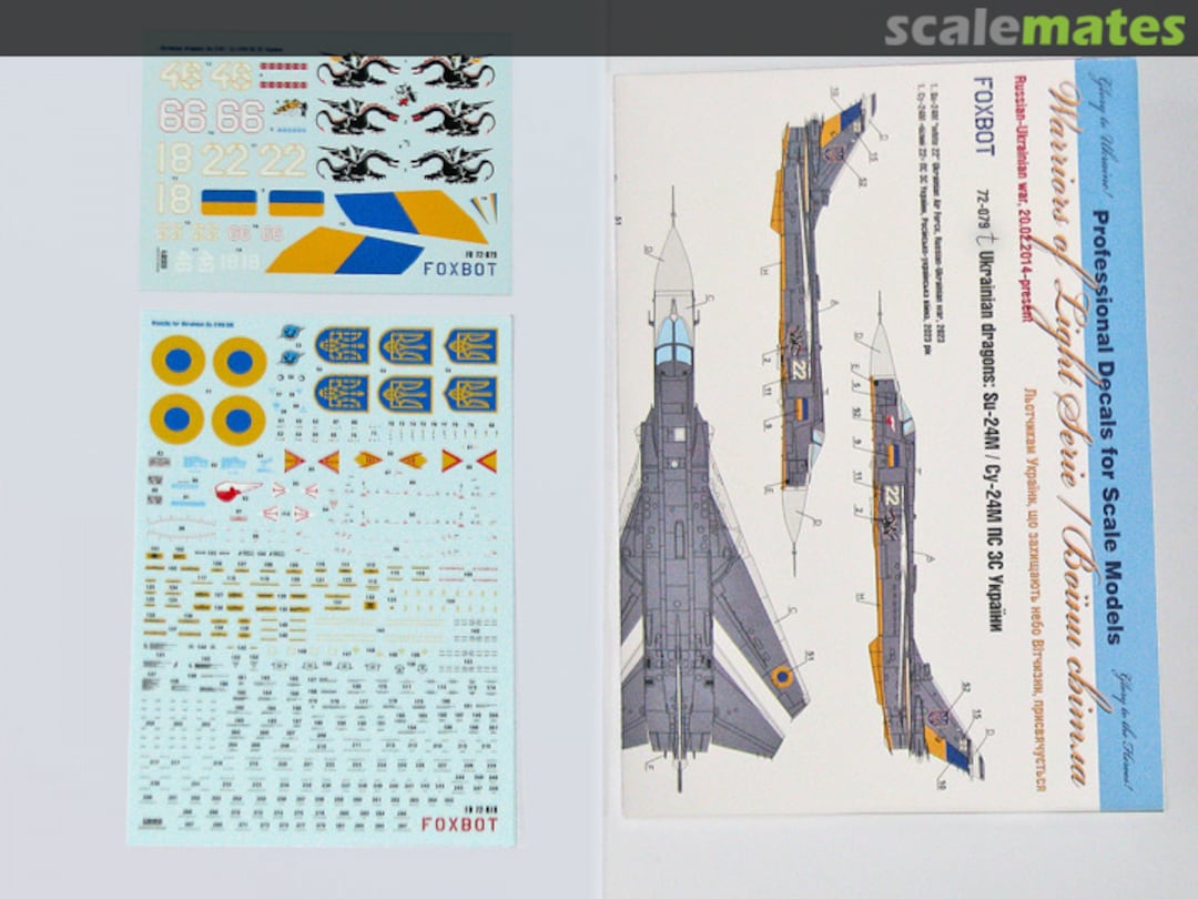 Boxart Ukrainian dragons: Su-24M and Stencils 72-079T Foxbot Boxart Ukrainian dragons: Su-24M and Stencils 72-079T Foxbot