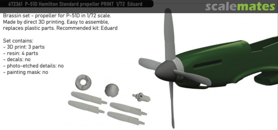 Boxart P-51D Hamilton Standard Propeller PRINT EDUARD 672361 Eduard Boxart P-51D Hamilton Standard Propeller PRINT EDUARD 672361 Eduard