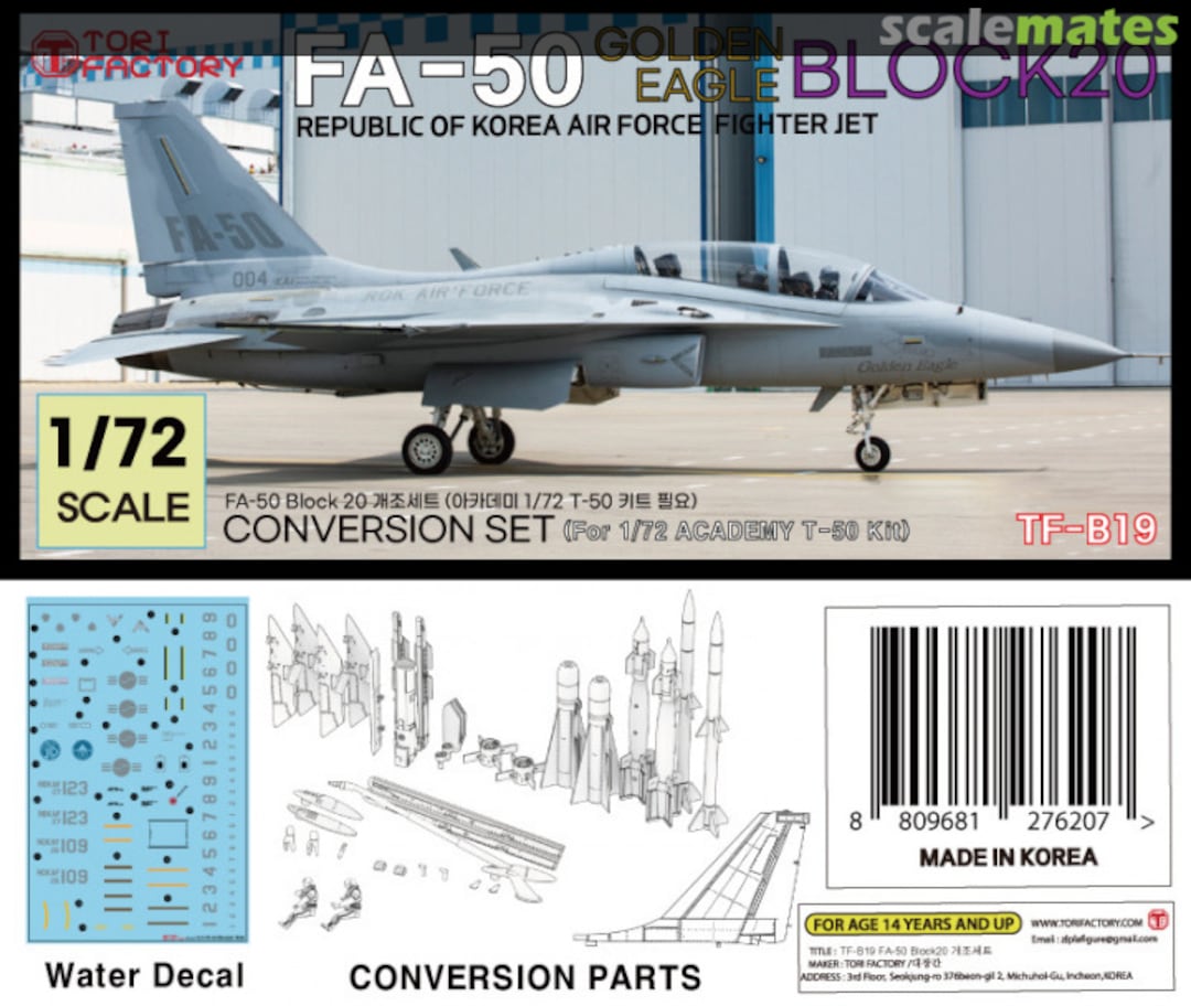Boxart FA-50 Golden Eagle Block20 Conversion Set TF-B19 Tori Factory Boxart FA-50 Golden Eagle Block20 Conversion Set TF-B19 Tori Factory