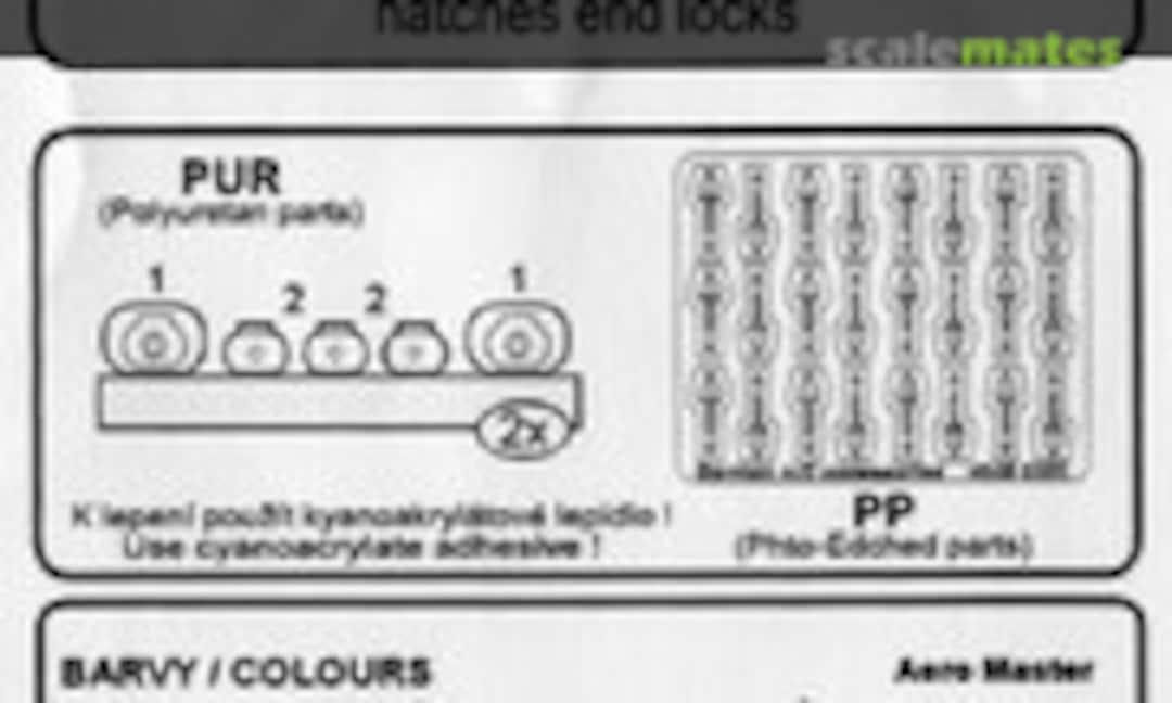 1:48 German Accessories - Hatches End Locks (CMK 4046) 4046