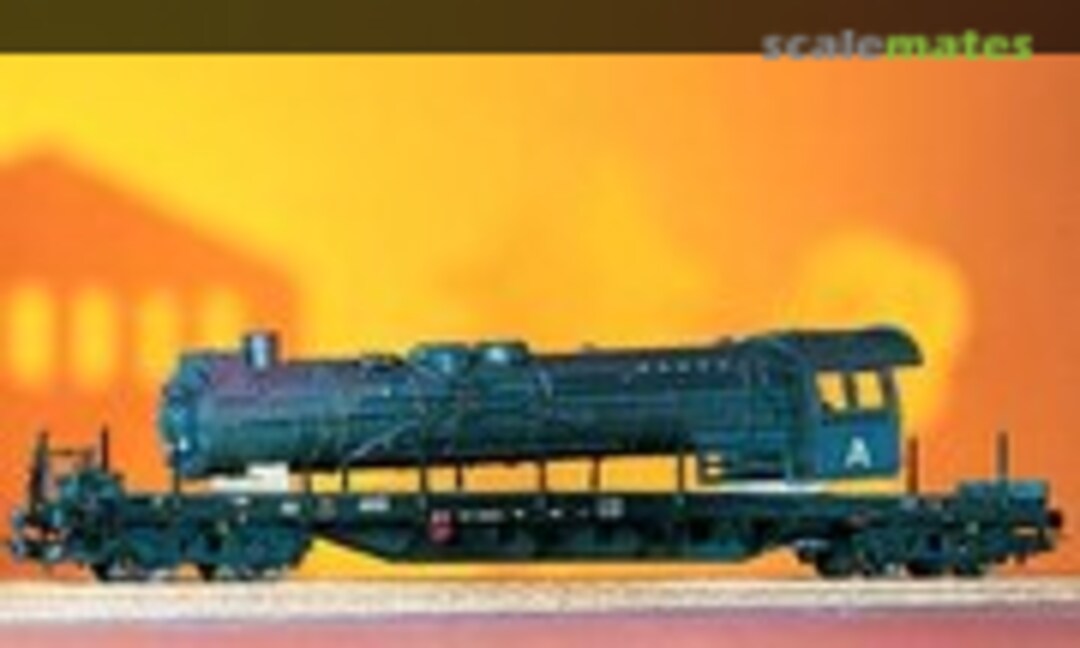 Flatcar w/Locomotive Boiler Load DR IV (Classic Line) (Piko 54803)