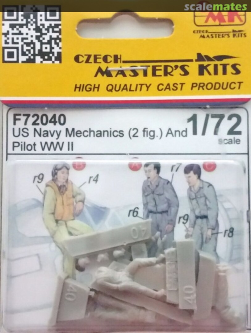 Boxart US Navy Mechanics (2 fig.) And Pilot WW II F72040 CMK