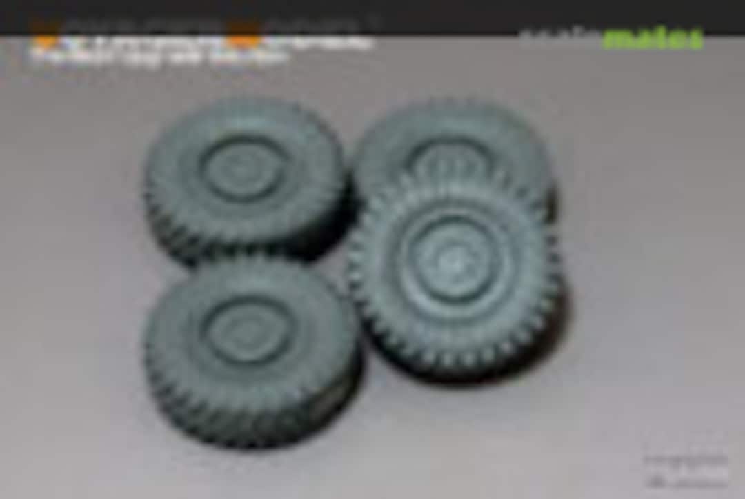 1:35 Modern US COUGAR 4X4 MRAP Road Wheels (4 pieces) (Voyager Model PEA359) PEA359