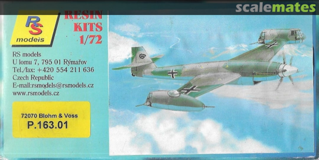 Boxart Blohm & Voss P.163.01 72070 RS Models Boxart Blohm & Voss P.163.01 72070 RS Models
