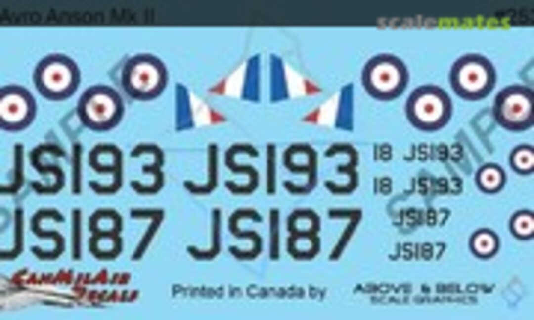 1:72 Avro Anson Mk.II (Above & Below Graphics 253) 253