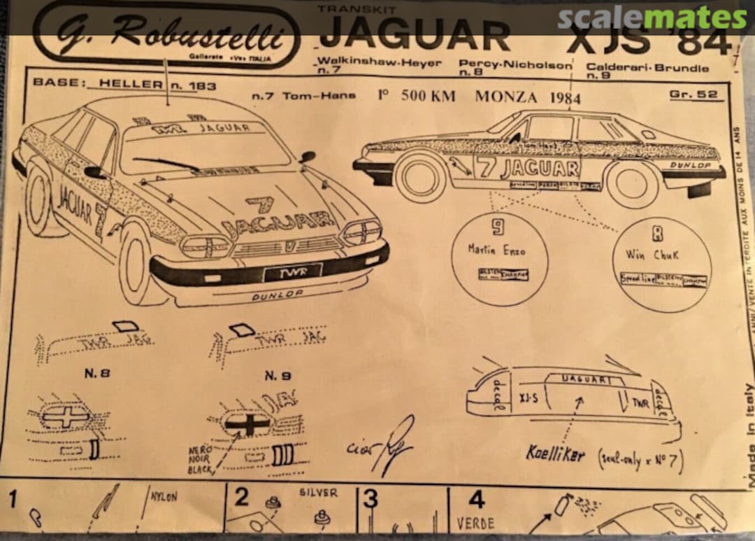 Boxart Jaguar XJS HE "JAGUAR" Gr. 52 G. Robustelli Boxart Jaguar XJS HE "JAGUAR" Gr. 52 G. Robustelli