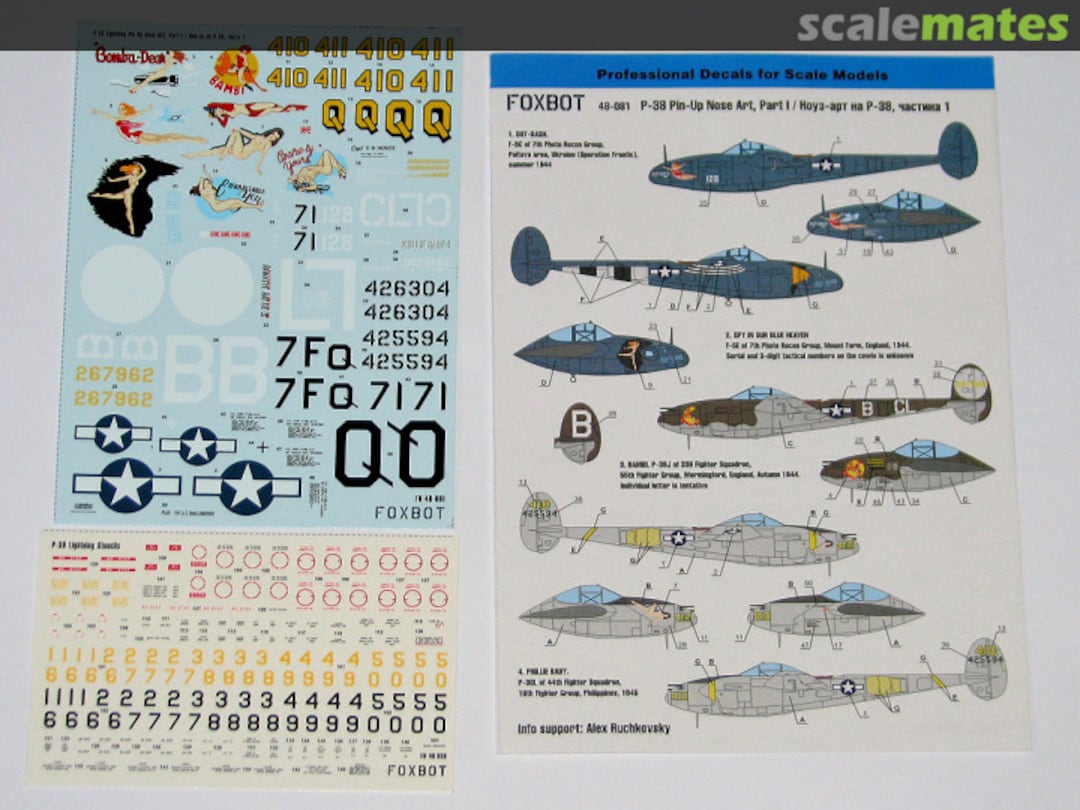 Boxart P-38 Pin-Up Nose Art 48-081 Foxbot Boxart P-38 Pin-Up Nose Art 48-081 Foxbot