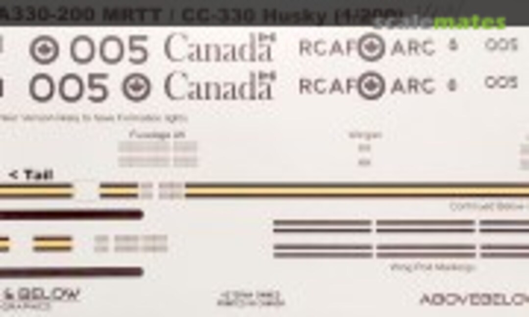 1:72 Airbus A330-300 MRTT / CC-330 MRTT (Above & Below Graphics 2124) 2124