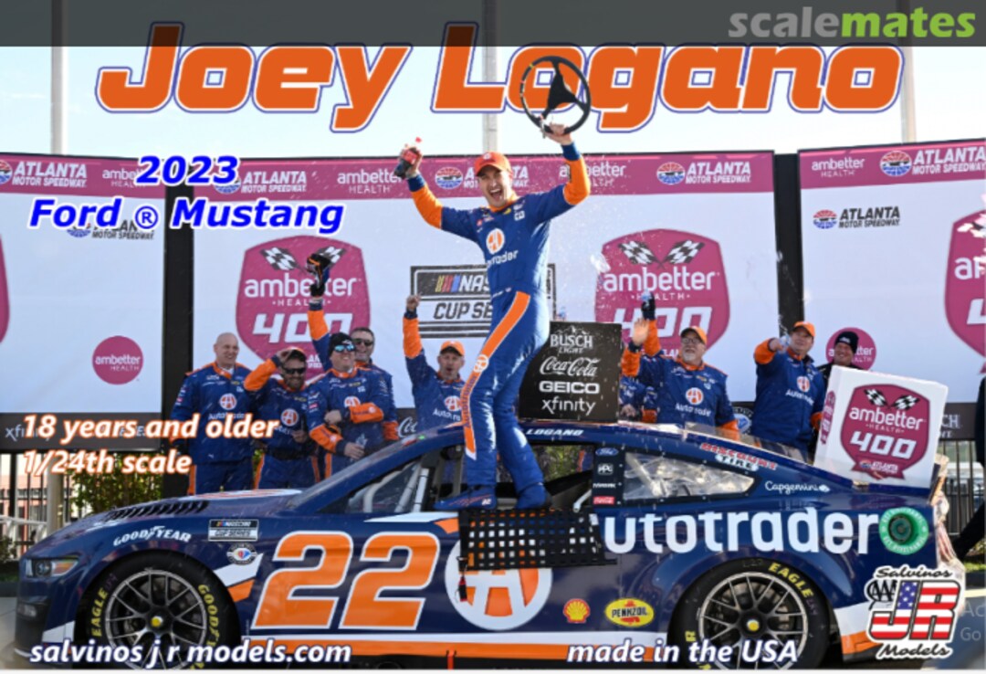 Boxart Joey Logano 2023 Ford Mustang PF2023JLA Salvinos JR Models Boxart Joey Logano 2023 Ford Mustang PF2023JLA Salvinos JR Models