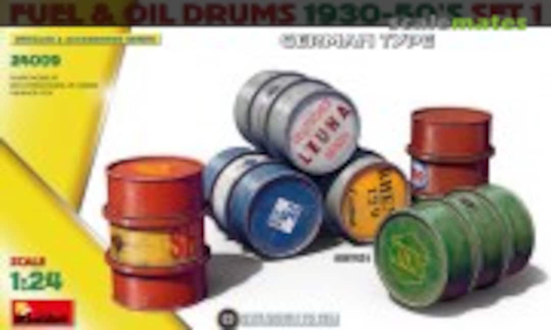 1:24 Fuel & Oil Drums 1930-50s (German Type) (MiniArt 24009) 24009