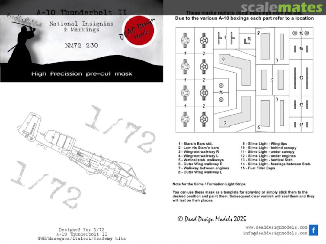 Boxart A-10 Thunderbolt National Insignias & Markings NM72230 DEAD Design Models Boxart A-10 Thunderbolt National Insignias & Markings NM72230 DEAD Design Models