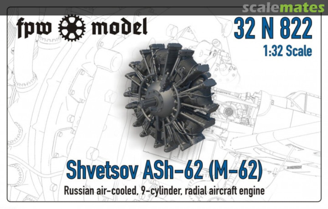 Boxart ASh-62 32N822 FPW Model Boxart ASh-62 32N822 FPW Model