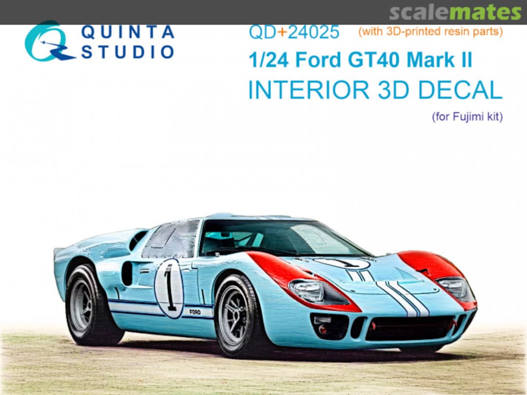 Boxart Ford GT40 Mark II interior 3D decals (with 3D resin parts) QD+24025 Quinta Studio Boxart Ford GT40 Mark II interior 3D decals (with 3D resin parts) QD+24025 Quinta Studio