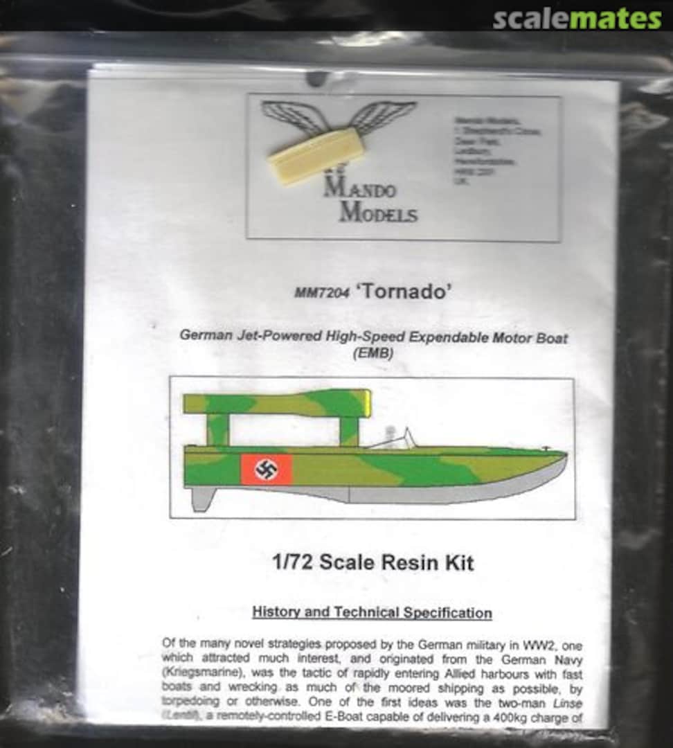 Boxart German Jet-Powered High-Speed Expendable Motor Boat (EMB) MM7204 Mando Models Boxart German Jet-Powered High-Speed Expendable Motor Boat (EMB) MM7204 Mando Models