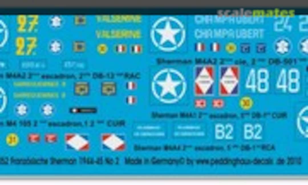 1:72 Sherman Tanks of the FFF in Normandy No 2 (Peddinghaus-Decals EP 2052) EP 2052