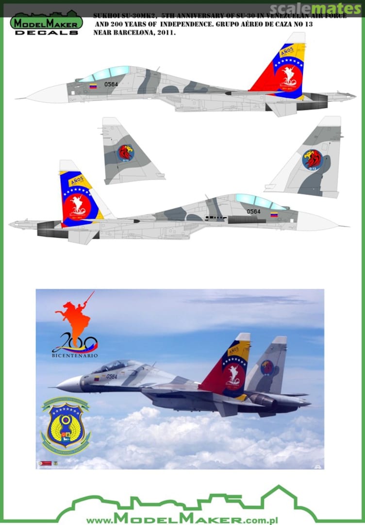 Boxart Venezuelan Su-30 D32042 ModelMaker