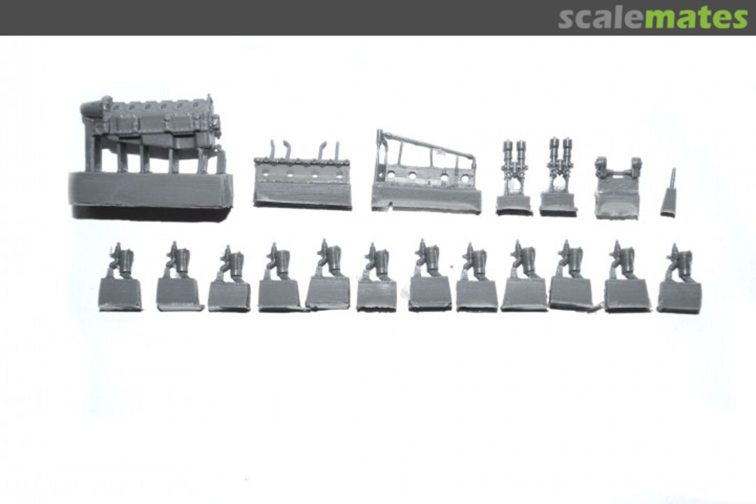 Boxart WWI Aero Engine - RAF 4a 150 hp E48008 Copper State Models