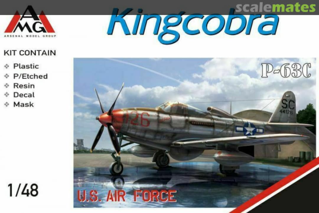 Boxart Bell P-63C Kingcobra U.S. airforce 48653 AMG Boxart Bell P-63C Kingcobra U.S. airforce 48653 AMG