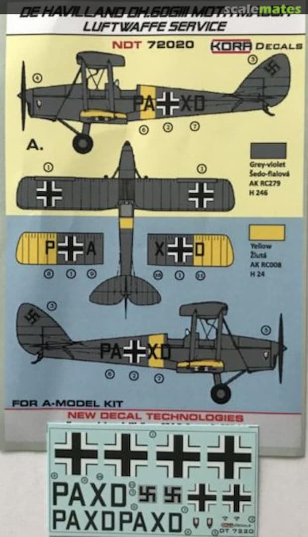Boxart De Havilland DH.60GIII Moth Major NDT72020 Kora Models Boxart De Havilland DH.60GIII Moth Major NDT72020 Kora Models
