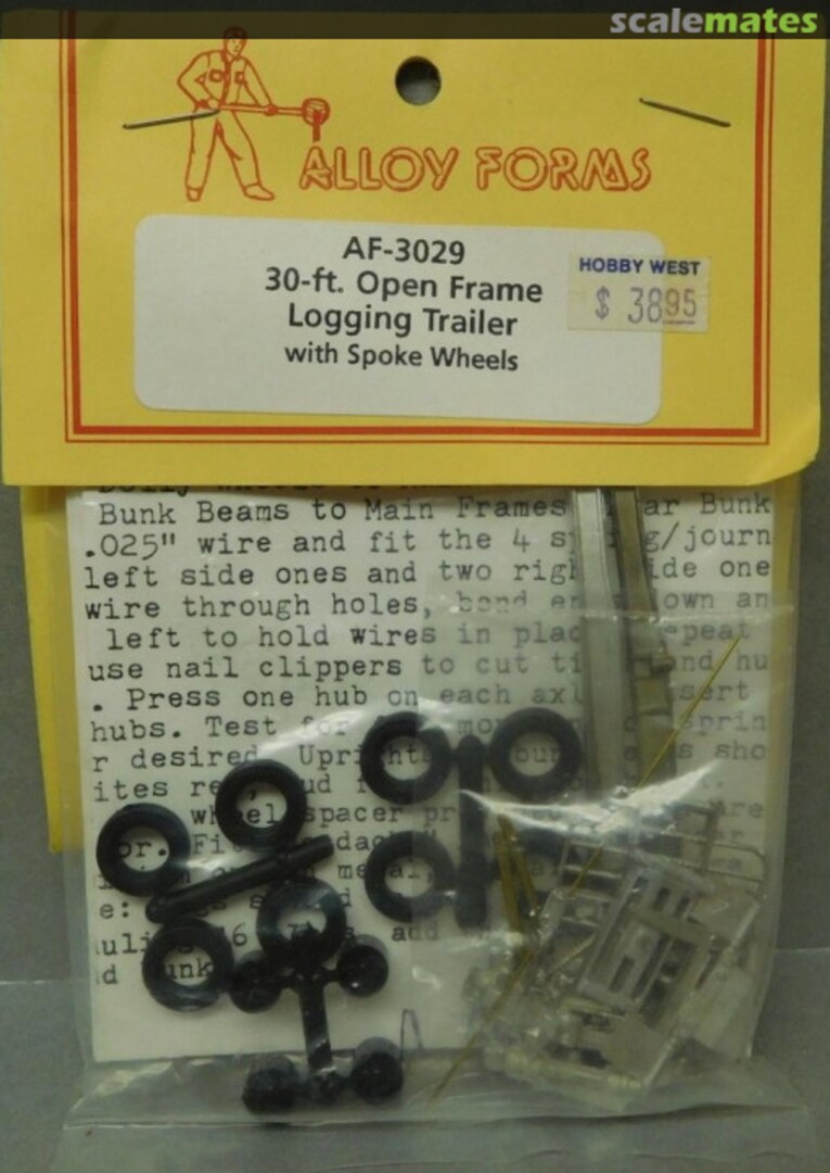 Boxart 30 FT. OPEN FRAME LOGGING TRAILER AF-3029 Alloy Forms