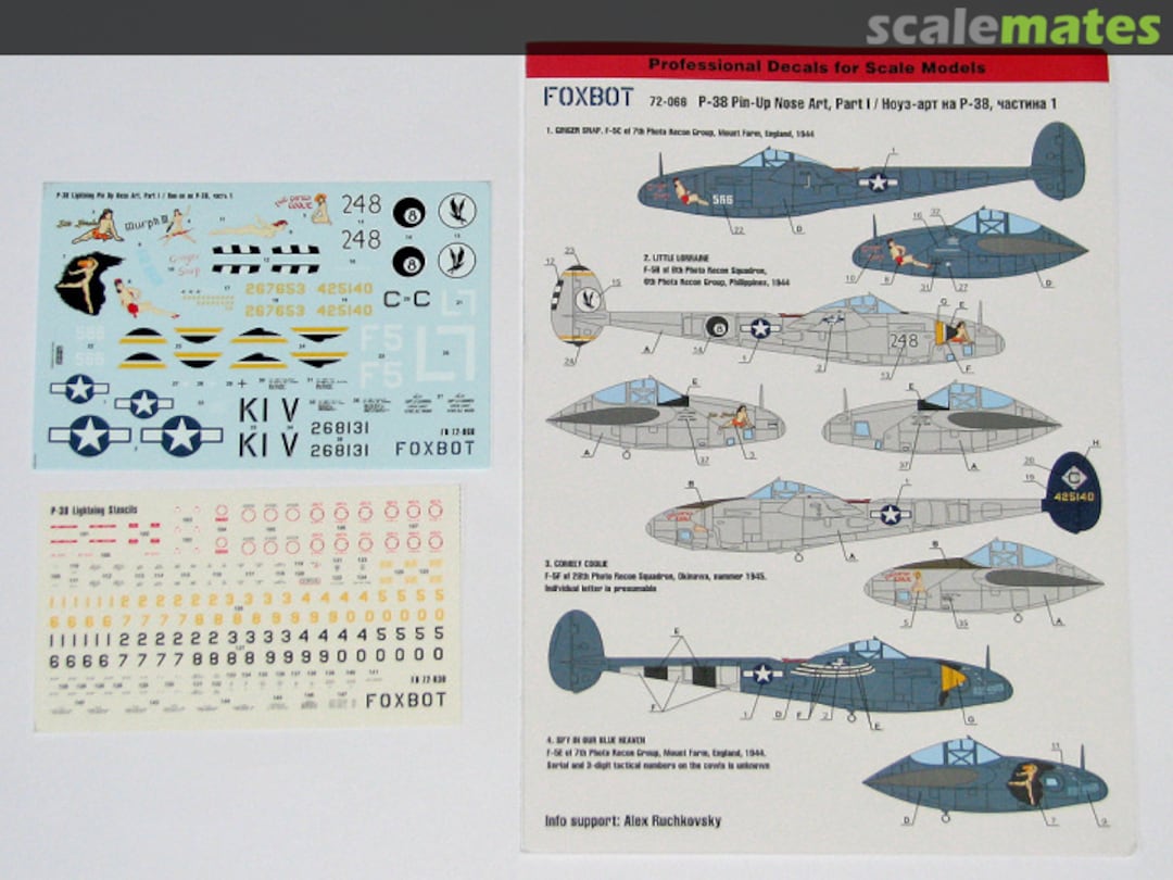 Boxart P-38 Pin-Up Nose Art, Part I 72-066 Foxbot Boxart P-38 Pin-Up Nose Art, Part I 72-066 Foxbot