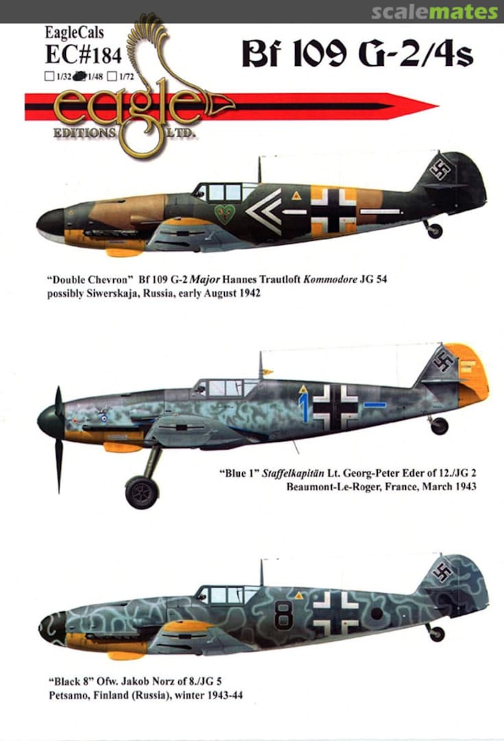Boxart Bf 109G-2/4s EagleCals EC48-184 Eagle Editions Boxart Bf 109G-2/4s EagleCals EC48-184 Eagle Editions