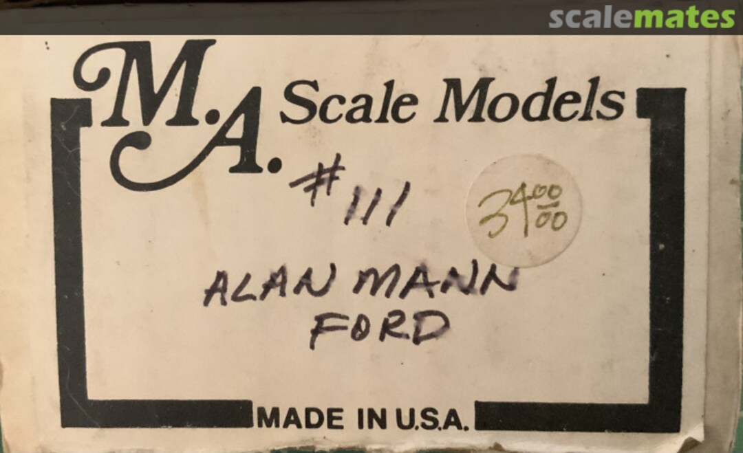 Boxart Alan Mann Ford P68 Mk.2 MA111-Kit M.A. Scale Models Boxart Alan Mann Ford P68 Mk.2 MA111-Kit M.A. Scale Models