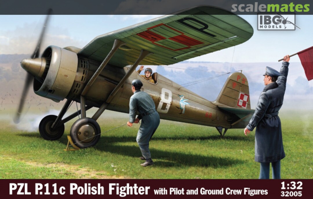 Boxart PZL P.11c w/ Pilot and Ground Crew 32005 IBG Models Boxart PZL P.11c w/ Pilot and Ground Crew 32005 IBG Models