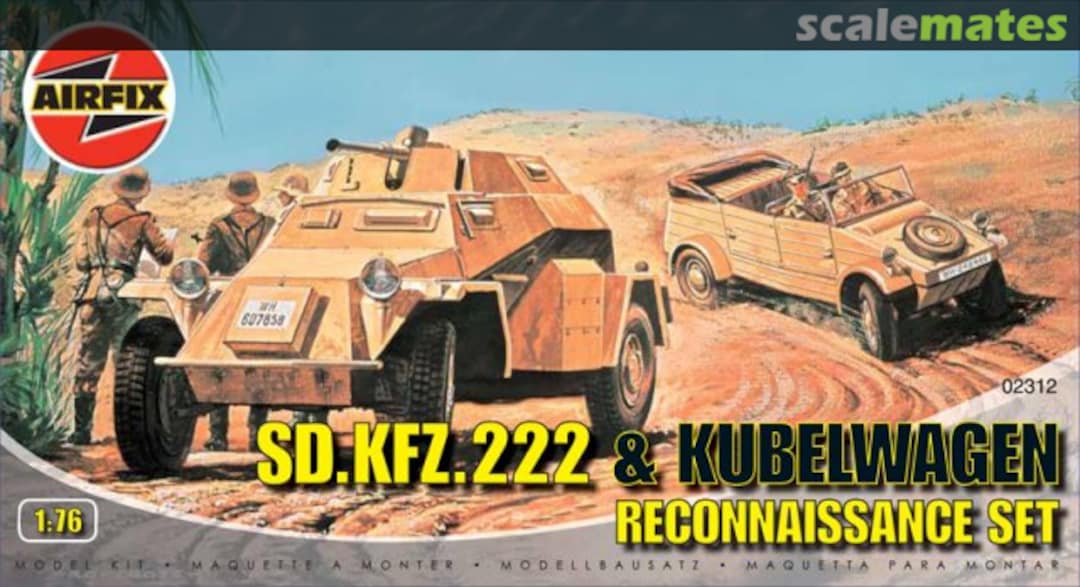 Boxart Sd.Kfz. 222 & Kübelwagen Reconnaissance Set 02312 Airfix