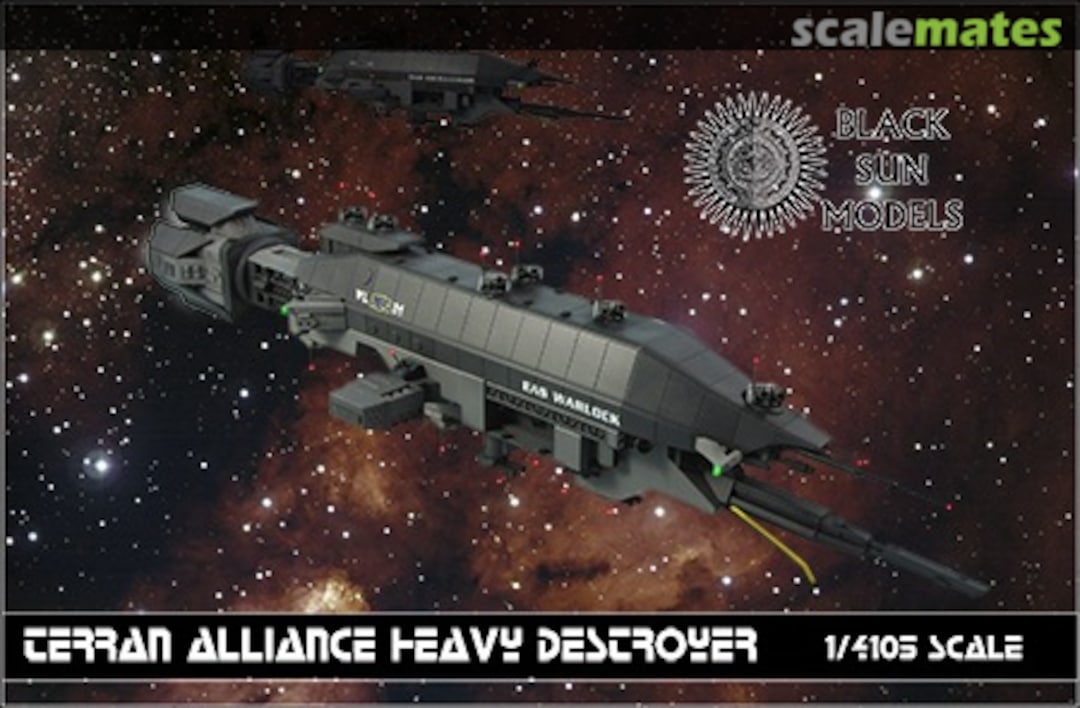 Boxart Terran Alliance Heavy Destroyer BS-WARLOCK Black Sun Models Boxart Terran Alliance Heavy Destroyer BS-WARLOCK Black Sun Models