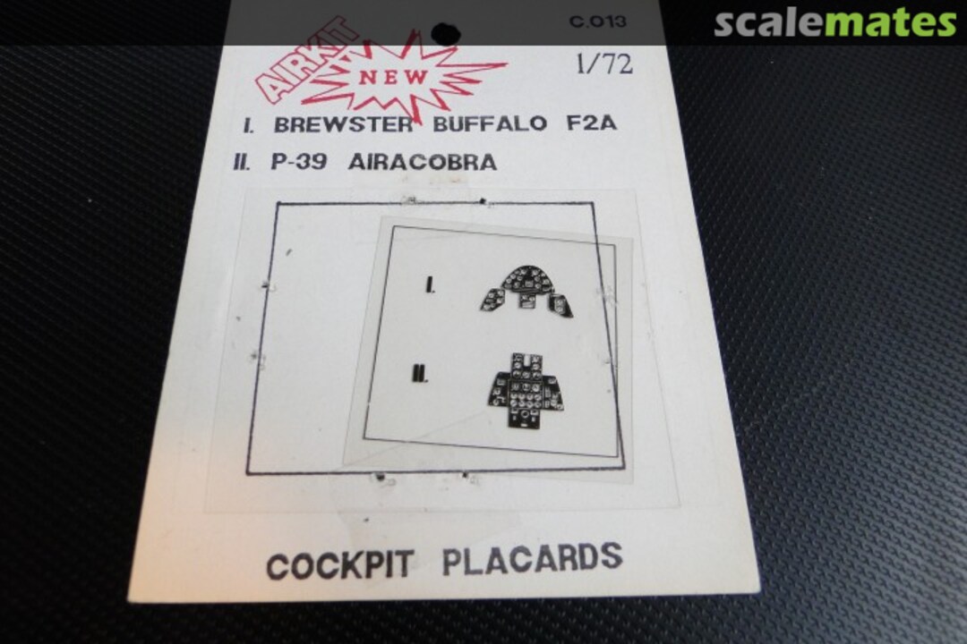 Boxart Brewster Buffalo F2A / P-39 Airacobra C.013 Airkit Boxart Brewster Buffalo F2A / P-39 Airacobra C.013 Airkit