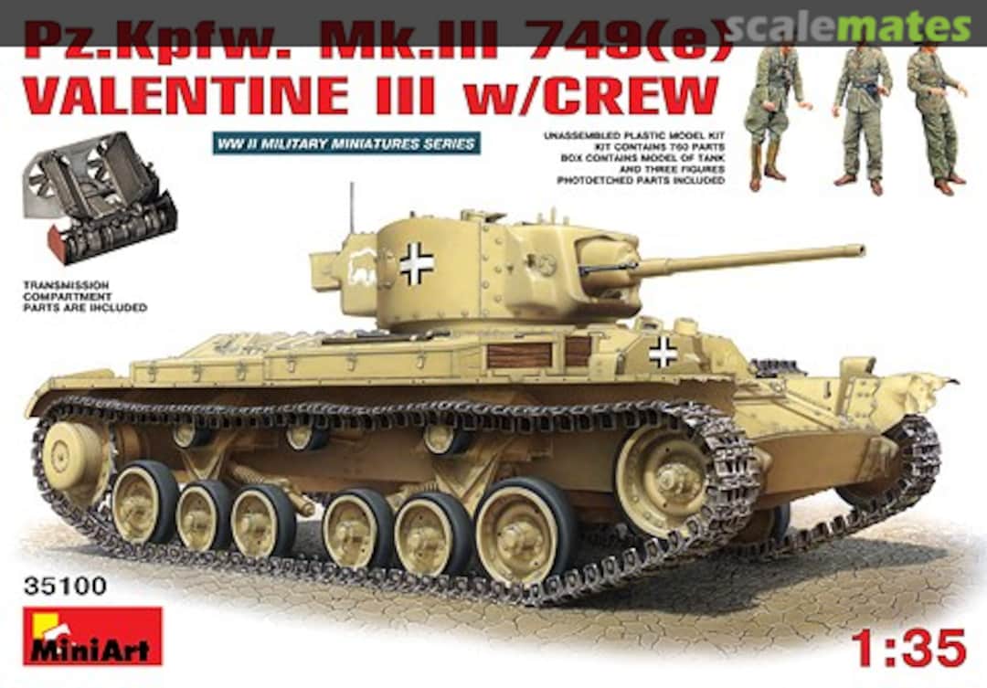 Boxart Pz.Kpfw. Mk.III 749(e) Valentine III 35100 MiniArt Boxart Pz.Kpfw. Mk.III 749(e) Valentine III 35100 MiniArt