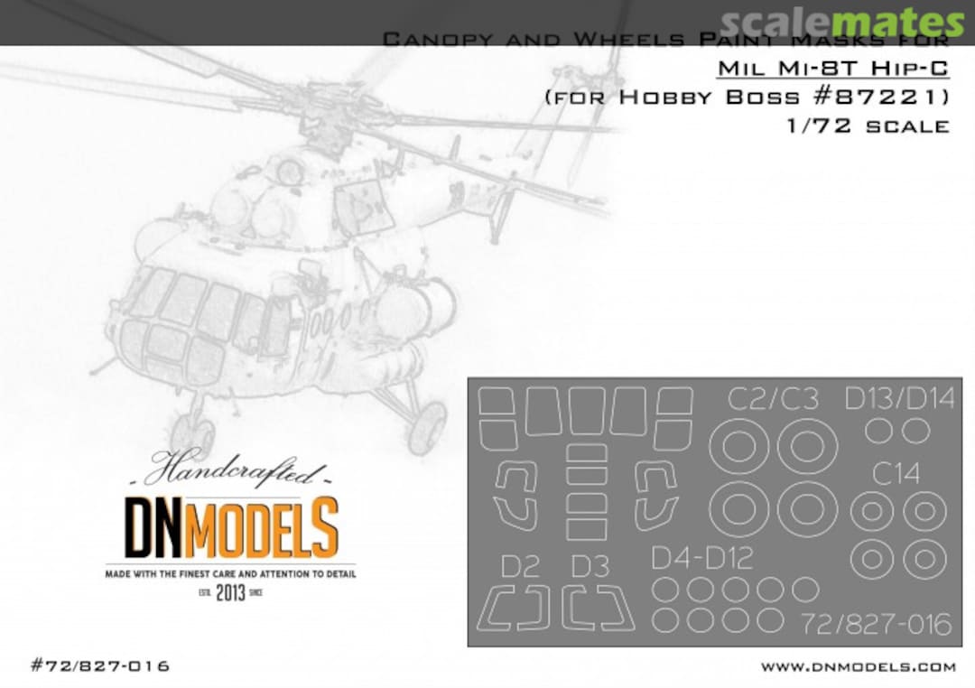 Boxart Mi-8/Mi-17 Hip - Canopy & Wheels Paint Masks 72/827-016 DN Models Boxart Mi-8/Mi-17 Hip - Canopy & Wheels Paint Masks 72/827-016 DN Models