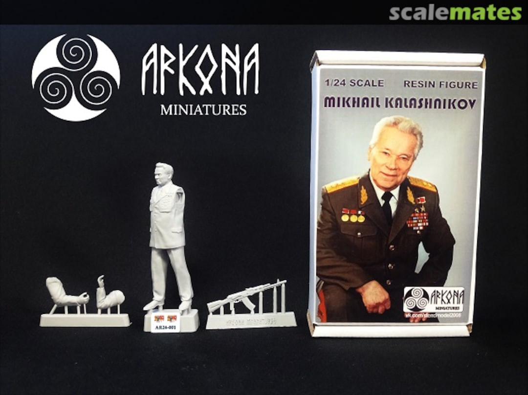 Boxart Mikhail Kalashnikov AR24-001-1 Arkona Miniatures Boxart Mikhail Kalashnikov AR24-001-1 Arkona Miniatures