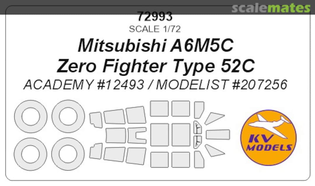 Boxart Mitsubishi A6M5C Zero Type 52C 72993 KV Models Boxart Mitsubishi A6M5C Zero Type 52C 72993 KV Models