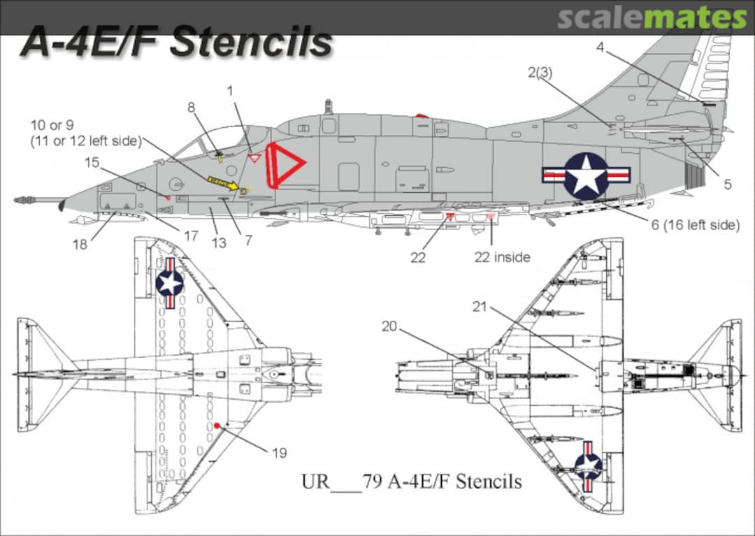 Boxart A-4E/F Skyhawk stencils UR3279 UpRise Decal Boxart A-4E/F Skyhawk stencils UR3279 UpRise Decal