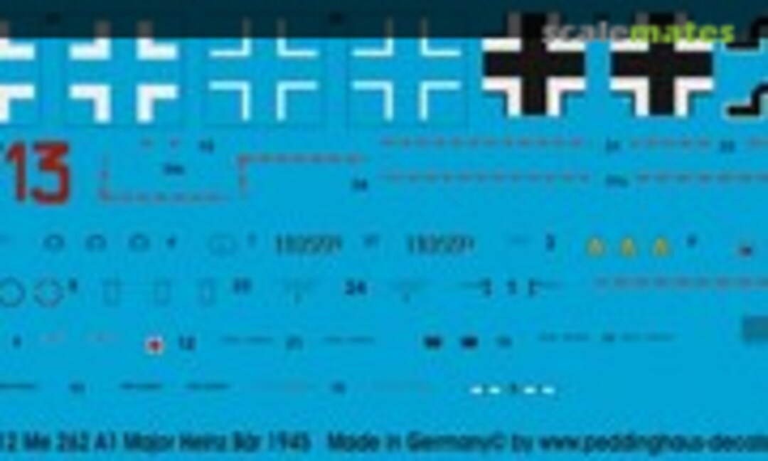 1:72 Me 262 Maj Bär EJG 2 März 1945 (Peddinghaus-Decals EP 712) EP 712