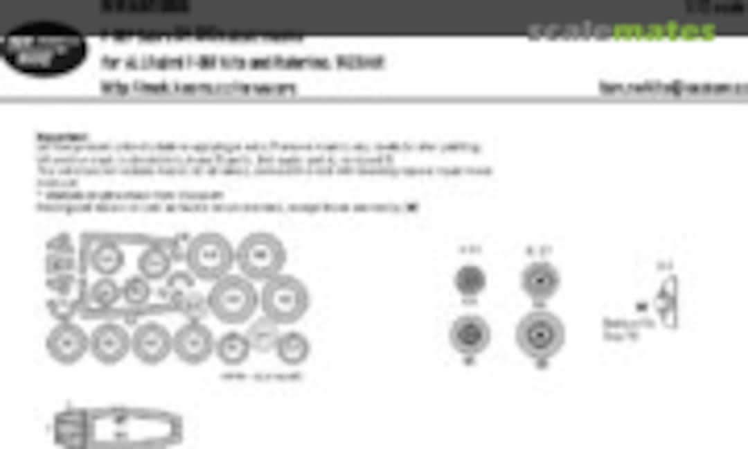 1:72 F-86F Sabre BASIC kabuki masks (New Ware NWAM1066) NWAM1066