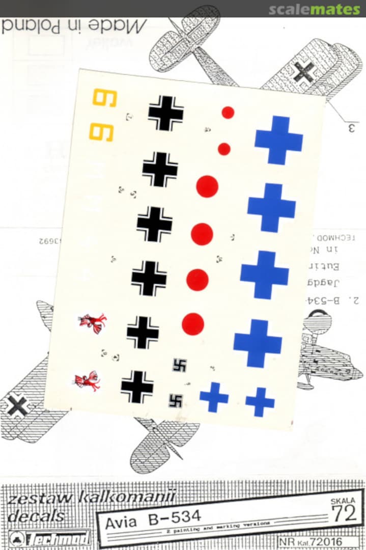 Boxart Avia B-534 72016 Techmod Boxart Avia B-534 72016 Techmod