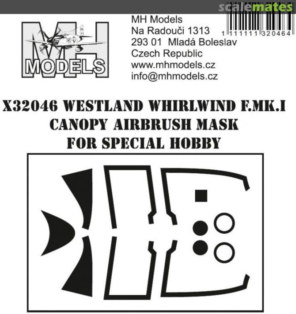 Boxart Westland Whirlwind F.Mk.I Canopy Airbrush Mask X32046 MH Models Boxart Westland Whirlwind F.Mk.I Canopy Airbrush Mask X32046 MH Models