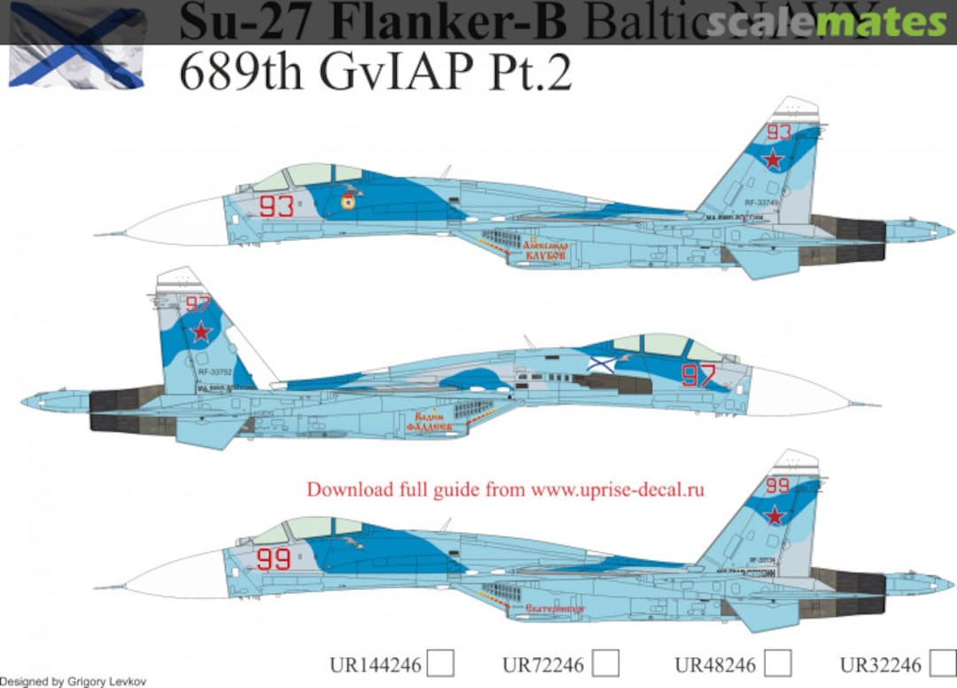 Boxart Su-27 Flanker-B Baltic NAVY 689th GvIAP Pt.2, without stencils UR32246 UpRise Decal Boxart Su-27 Flanker-B Baltic NAVY 689th GvIAP Pt.2, without stencils UR32246 UpRise Decal